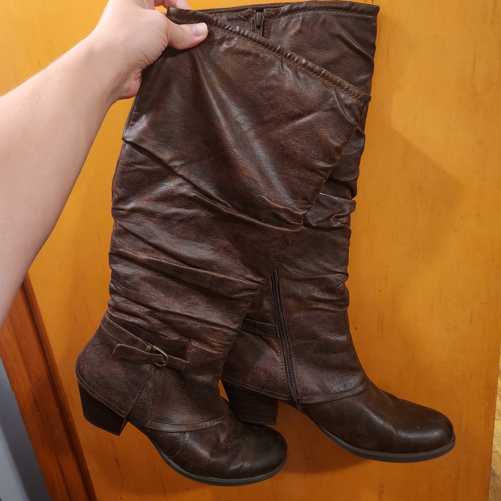 Brown Knee-High Women's Boots